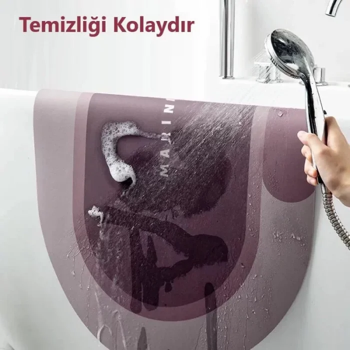 Su Emici Banyo Paspası Pembe renk