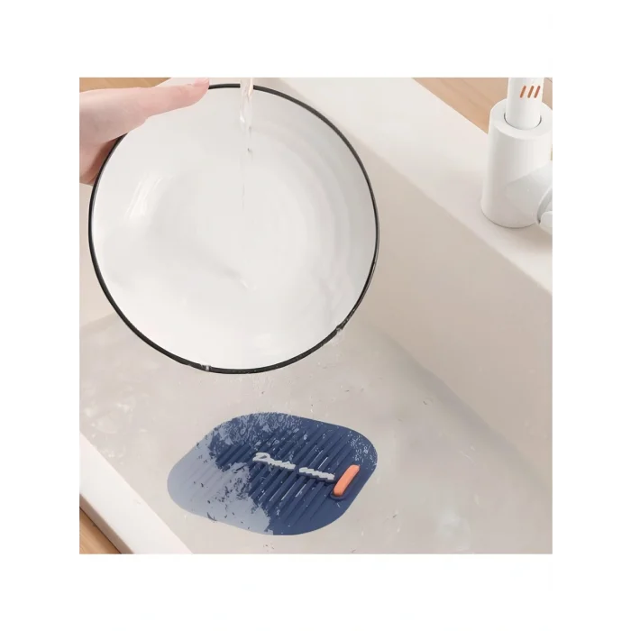 Süzgeçli Lavabo Gider Koruyucu Mat Gri