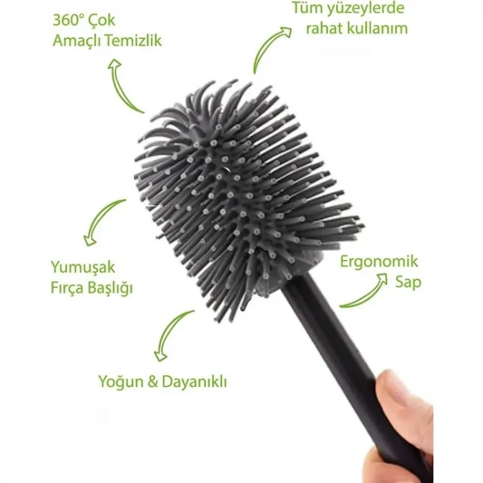 Silikon Tuvalet Klozet Fırçası