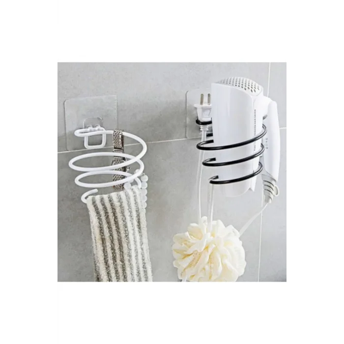 Saç Kurutma Fön Makinesi Tutma Aparatı Çok Amaçlı Banyo Askı Tutucu