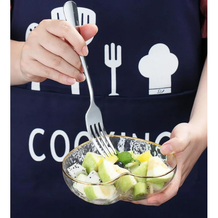 Yemek Çatalı 6 Parça, Paslanmaz Çelik Çatal Gümüş, 6lı Masa Çatal Seti