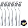 6 adet Ufak Boy Parlak Yüzey Çatal Takımı