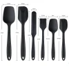 6 Adet Silikon Servis Spatula Seti Siyah Renk