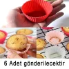 6li Renkli Mini Silikon Muffin Kalıbı ,Minik Kek Kabı ,Jole Kalıbı ,Cupcake Kalıbı