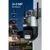 3 Mp + 3 Mp Çift Lens Wi-Fi Tf Kart Girişli Güvenlik Kamerası