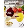 Lüks Kaliteli 3’lü Soğan Sarımsak Limon Saklama Kabı Seti – Koku Geçirmez