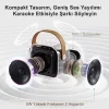 K12 Kablosuz Bluetooth Hoparlör Karaoke Mikrofon 5 Ses Efektli Rgb Ses Bombası Usb Sd FM Radyo