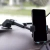 Vantuzlu Araç Telefon Tutucu Teleskobik Kıskaçlı