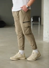 Haki Paça Lastikli Kargo Pantolon