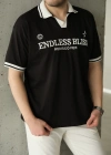 Endlees Siyah Polo Yaka T-Shirt