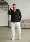 Hakim Yaka Siyah Gömlek
