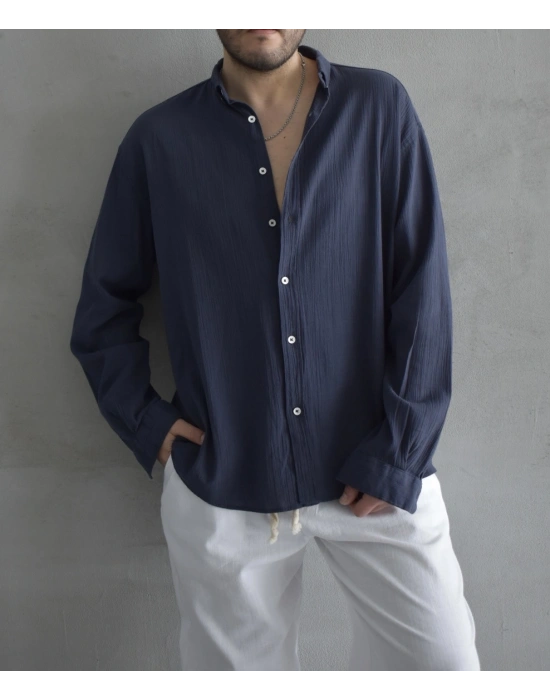 Krinkıl Lacivert Gömlek