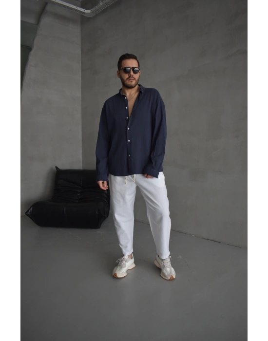 Krinkıl Lacivert Gömlek