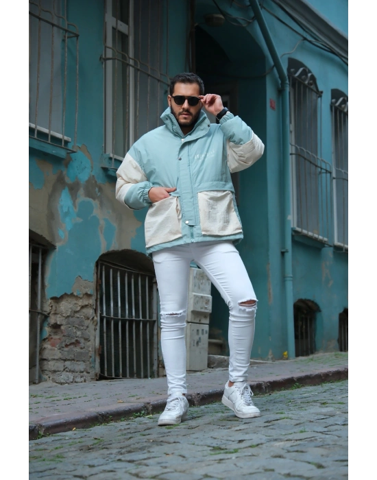 Oversize Yeşil Mont