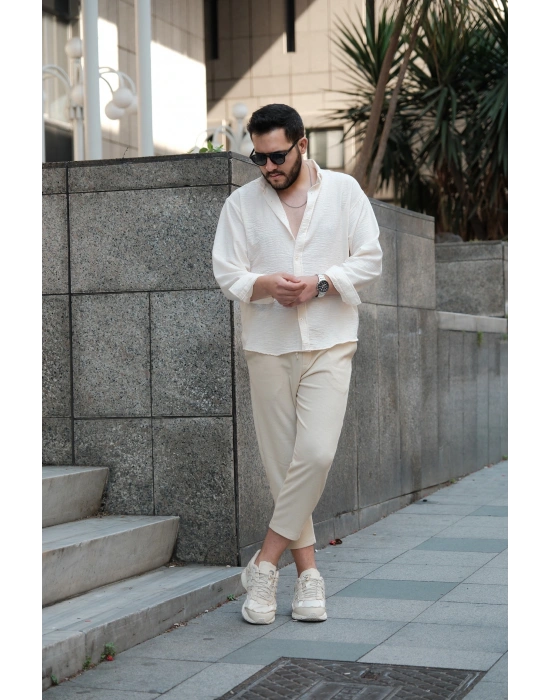 Dokuma Beyaz Gömlek