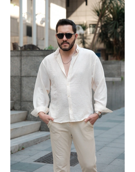 Dokuma Beyaz Gömlek