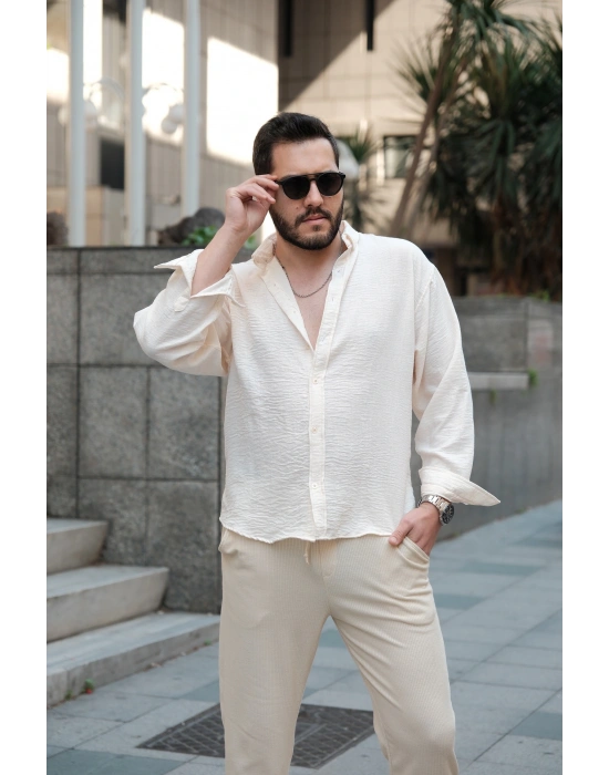 Dokuma Beyaz Gömlek