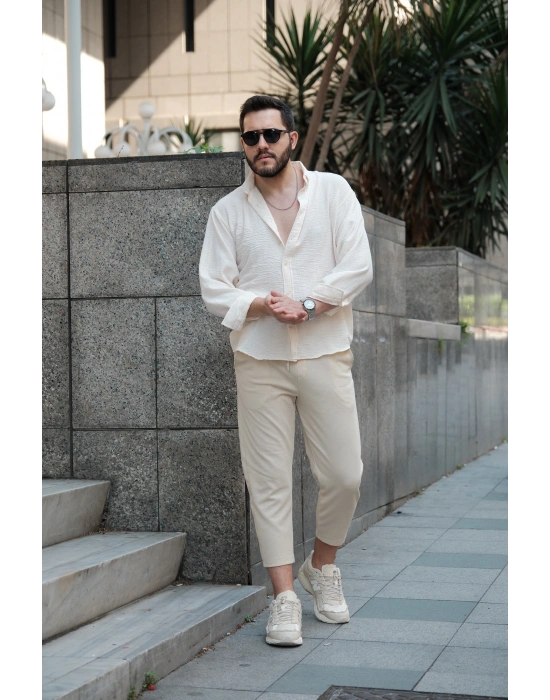 Dokuma Beyaz Gömlek