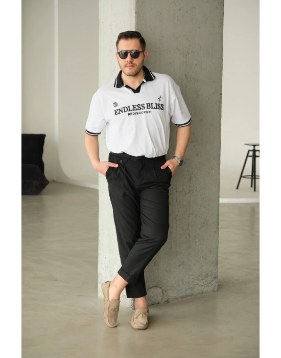 Endlees Beyaz Polo Yaka T-Shirt