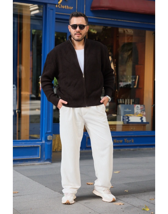 Fermuarlı Örme Hırka