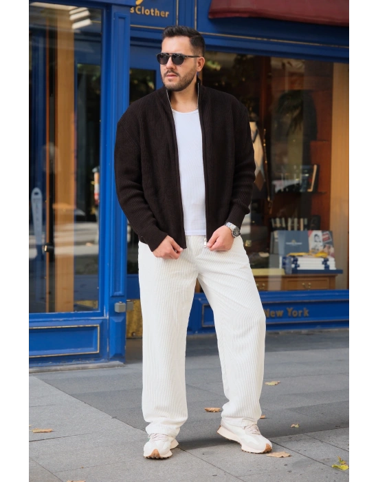 Fermuarlı Örme Hırka