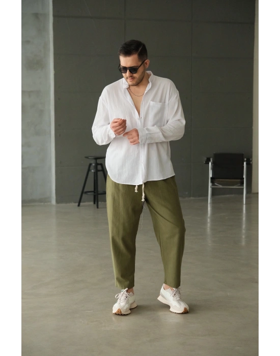 Hakim Yaka Beyaz Gömlek