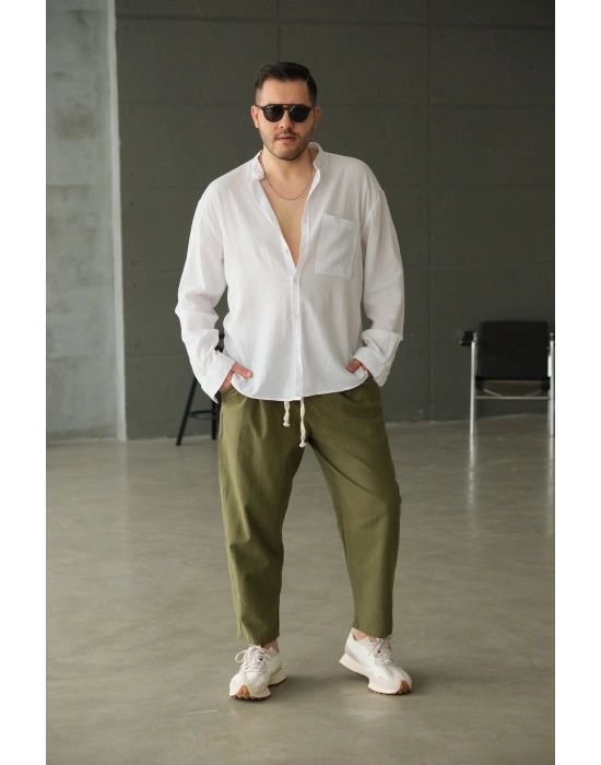 Hakim Yaka Beyaz Gömlek