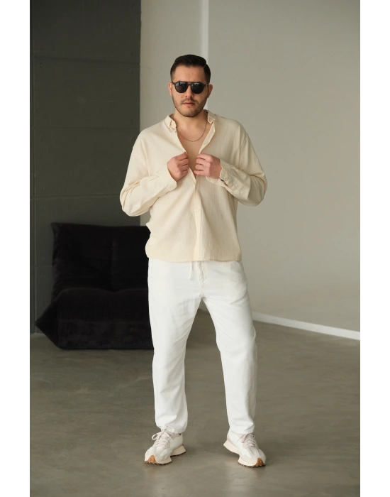 Krinkıl Bej Gömlek