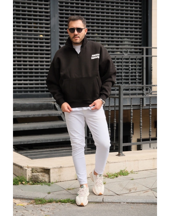 Nigh Waves Baskılı Sweatshirt