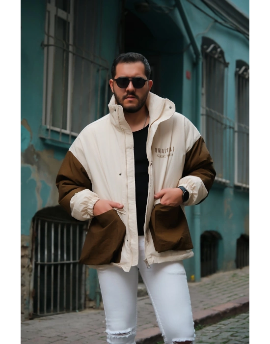 Oversize Kahve Rengi Mont