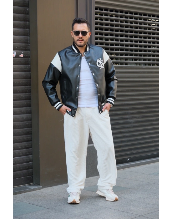 Siyah Deri Kolej Mont