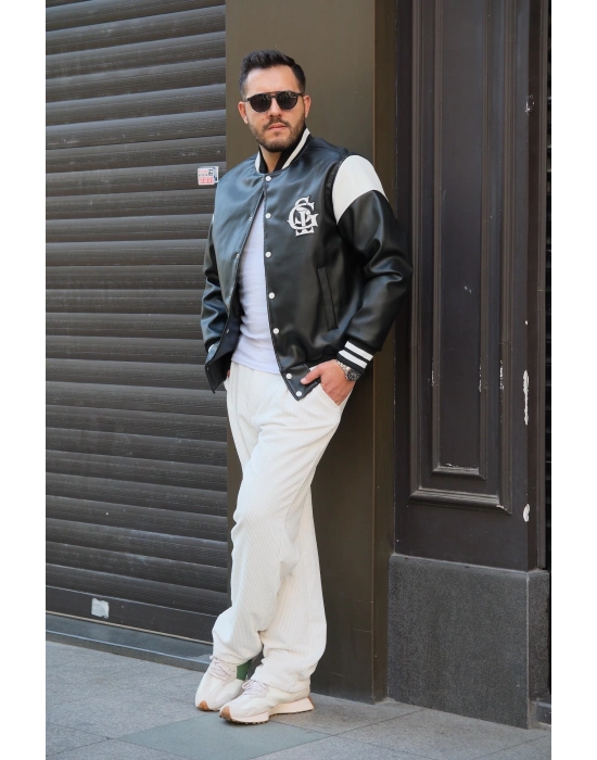 Siyah Deri Kolej Mont