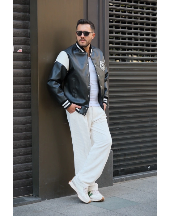 Siyah Deri Kolej Mont