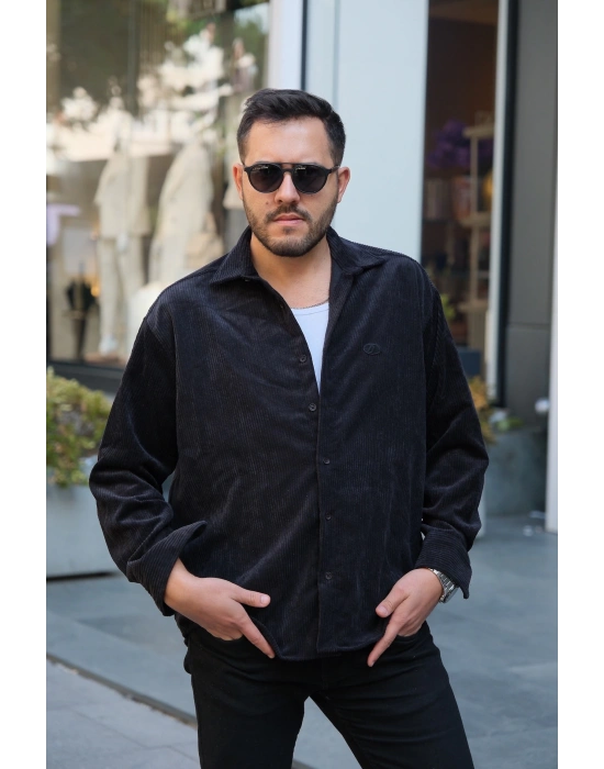 Siyah Kadife Gömlek