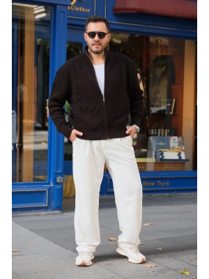 Fermuarlı Örme Hırka