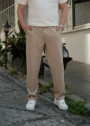 Baggy Kumaş Bej Pantolon