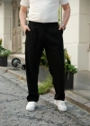 Baggy Kumaş Siyah Pantolon