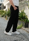 Baggy Kumaş Siyah Pantolon