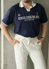 Endlees Lacivert Polo Yaka T-Shirt