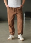 Kahve İtal Kumaş Bol Jogger Pantolon