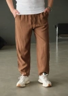 Kahve İtal Kumaş Bol Jogger Pantolon