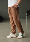 Kahve İtal Kumaş Bol Jogger Pantolon