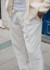Kadife Beyaz Pantolon