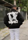 Nigh Waves Yarım Fermuarlı Baskılı Sweatshirt
