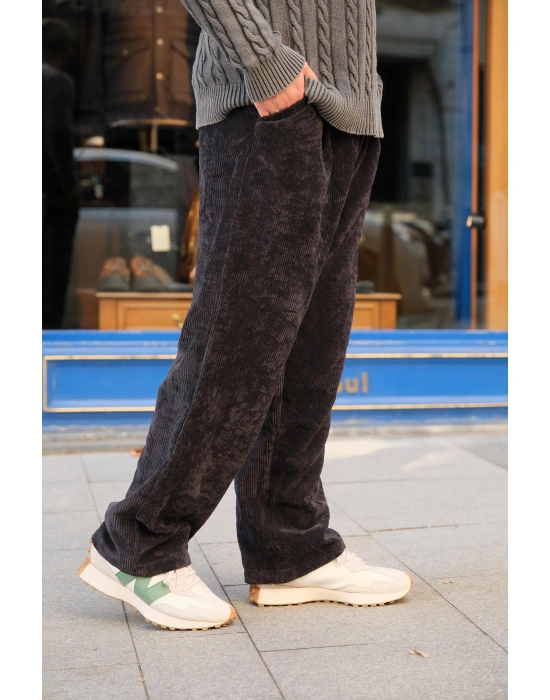 Kadife Siyah Pantolon