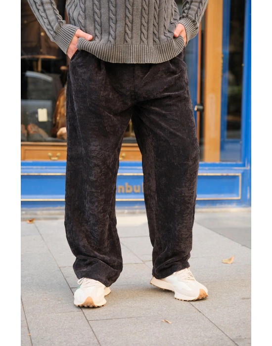 Kadife Siyah Pantolon