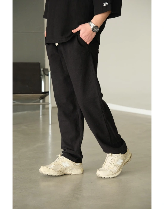 Keten GG Siyah Pantolon