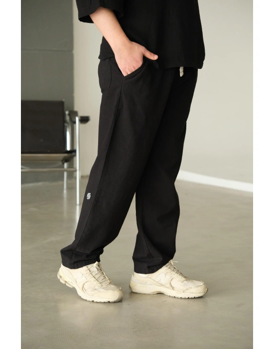 Keten GG Siyah Pantolon