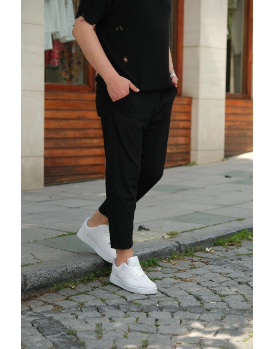 Örme Siyah Pantolon