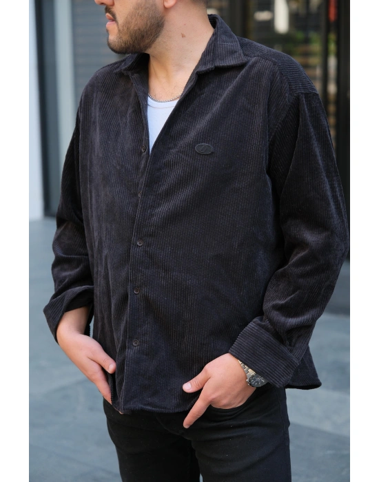 Siyah Kadife Gömlek